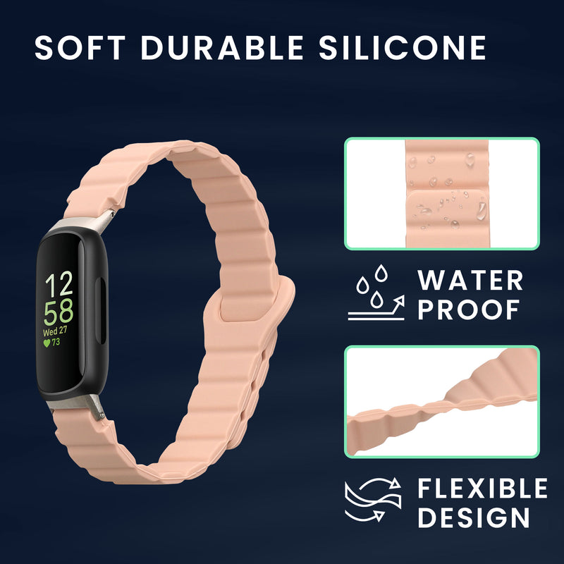 kwmobile Ersatzarmband kompatibel mit Fitbit Inspire 3 Fitnesstracker Band mit Magnetverschluss