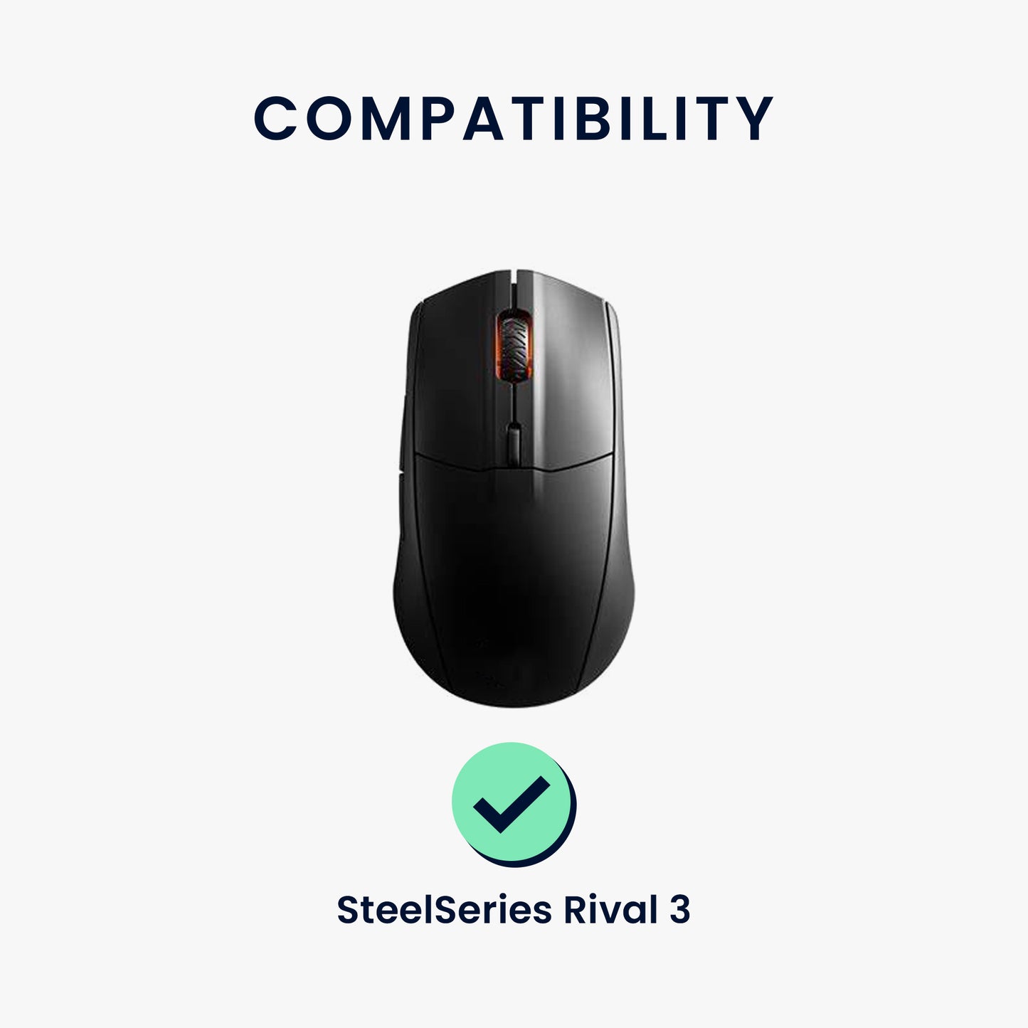 kwmobile Mouse Feet Sticker kompatibel mit SteelSeries Rival 3 Ersatz Glider - Mausfüße passgenau - Maus Glides