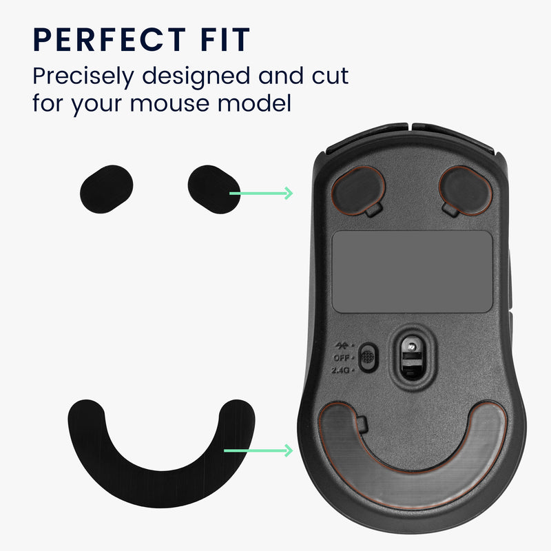 kwmobile Mouse Feet Sticker kompatibel mit SteelSeries Rival 3 Ersatz Glider - Mausfüße passgenau - Maus Glides