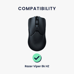 kwmobile Mouse Feet Sticker kompatibel mit Razer Viper 8k HZ Ersatz Glider Mausfüße passgenau Maus Glides - Schwarz