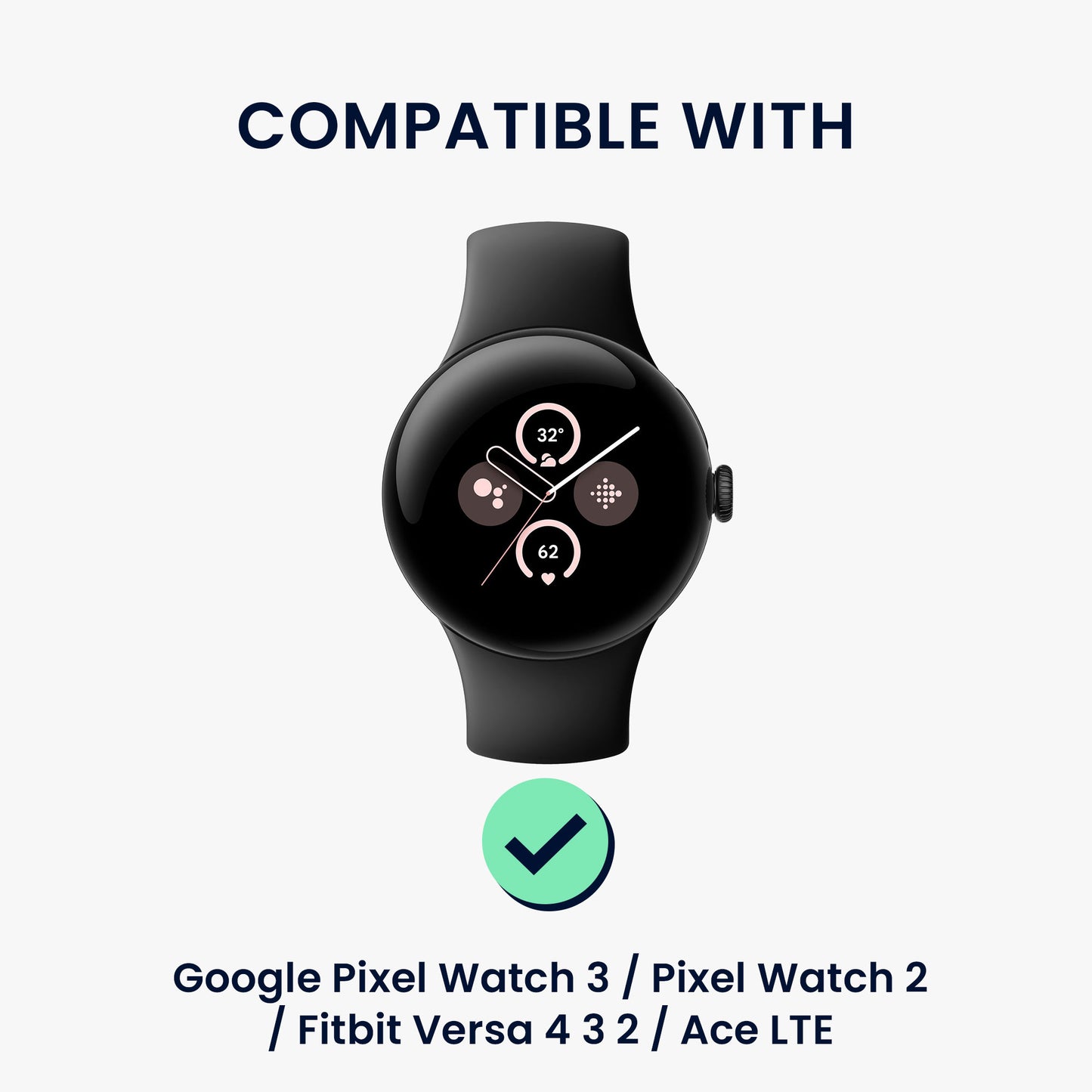 kwmobile USB Ladegerät kompatibel mit Google Pixel Watch 3 / Pixel Watch 2 / Fitbit Versa 4 3 2 / Ace LTE - USB Kabel Charger Stand - Smart Watch Ladestation - Ladekabel mit Standfunktion