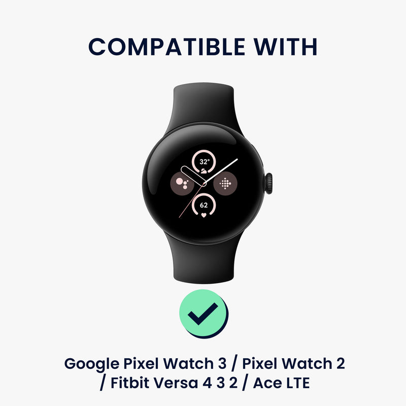 kwmobile USB Ladegerät kompatibel mit Google Pixel Watch 3 / Pixel Watch 2 / Fitbit Versa 4 3 2 / Ace LTE - USB Kabel Charger Stand - Smart Watch Ladestation - Ladekabel mit Standfunktion