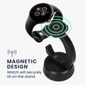 kwmobile USB Ladegerät kompatibel mit Google Pixel Watch 3 / Pixel Watch 2 / Fitbit Versa 4 3 2 / Ace LTE - USB Kabel Charger Stand - Smart Watch Ladestation - Ladekabel mit Standfunktion