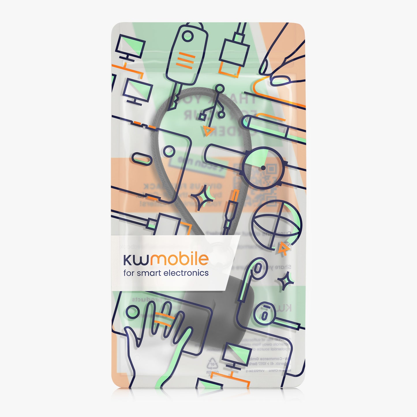 kwmobile Hülle kompatibel mit JBL Tune Flex Kopfhörer Etui Case Cover mit Handschlaufe