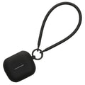 kwmobile Hülle kompatibel mit Samsung Galaxy Buds 3 / Galaxy Buds 3 Pro Kopfhörer - Silikon Schutzhülle Etui Case Cover - mit Handschlaufe Schwarz Schwarz  [dsg01]