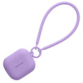 kwmobile Hülle kompatibel mit Samsung Galaxy Buds 3 / Galaxy Buds 3 Pro Kopfhörer - Silikon Schutzhülle Etui Case Cover - mit Handschlaufe Violett Violett  [dsg02]