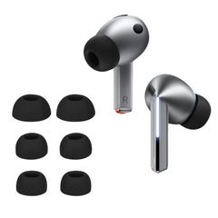 kwmobile 6x Polster kompatibel mit Samsung Galaxy Buds 3 Pro - 3 Größen - Silikon Ohrstöpsel In-Ear Kopfhörer Schwarz  