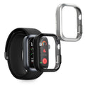 kwmobile 2x Schutzhülle kompatibel mit Huawei Watch D2 Hülle - Fullbody Cover Set aus Silikon - Schwarz Silber Schwarz  [dsg02]