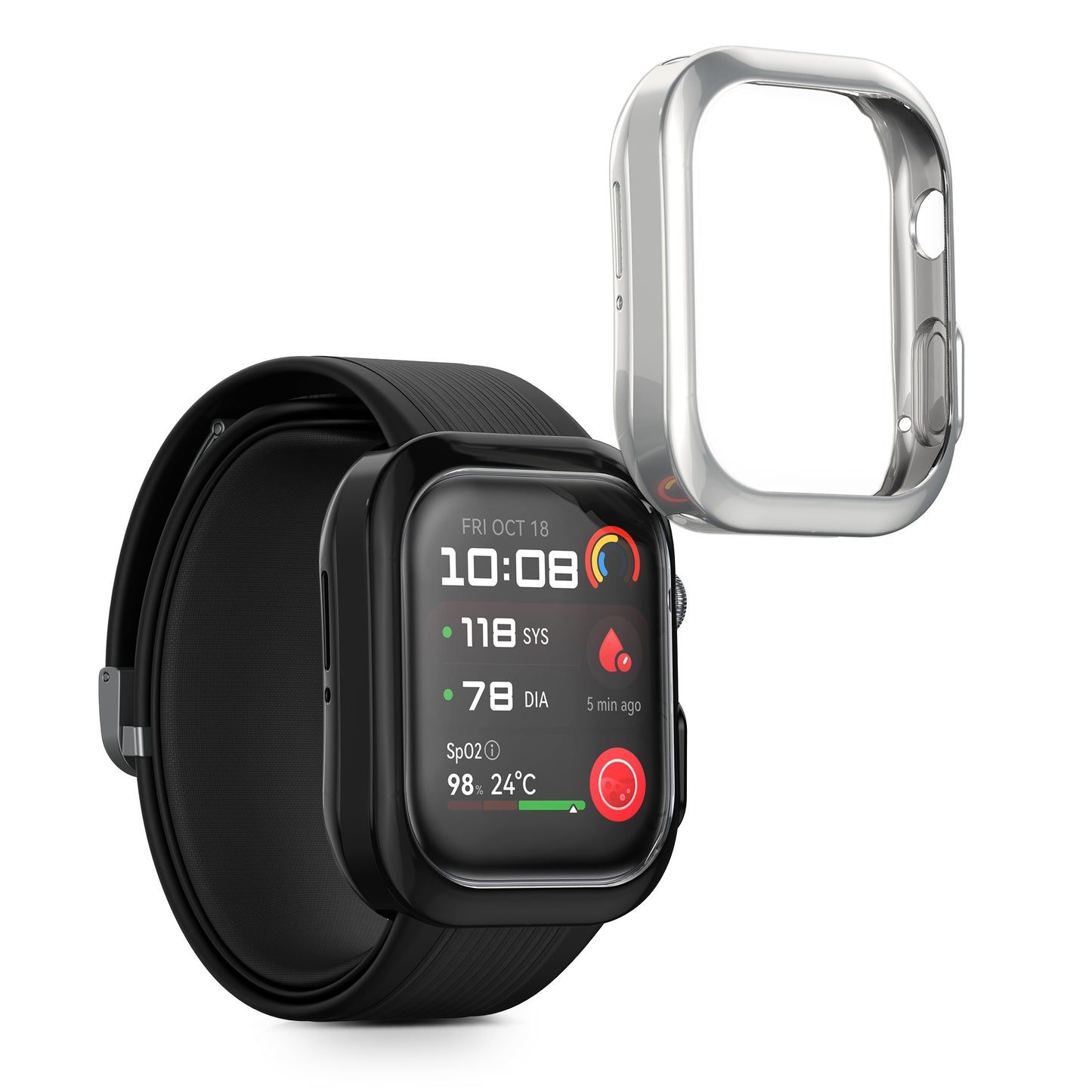 kwmobile Schutzhülle für Huawei Watch D2 Fullbody Display Cover Set