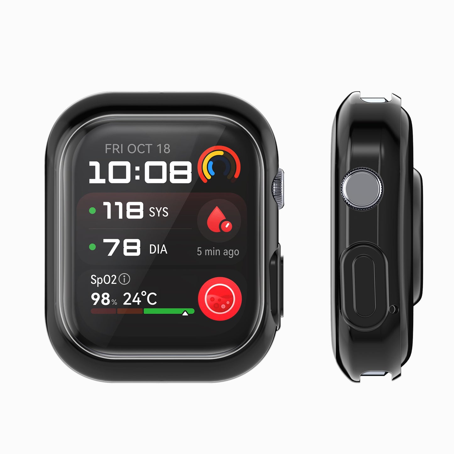 kwmobile Schutzhülle für Huawei Watch D2 Fullbody Display Cover Set