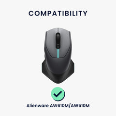 kwmobile Mouse Feet Sticker kompatibel mit Alienware AW610M / AW510M Ersatz Glider - Mausfüße passgenau - Maus Glides