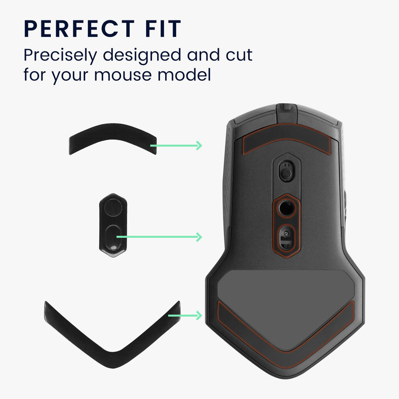 kwmobile Mouse Feet Sticker kompatibel mit Alienware AW610M / AW510M Ersatz Glider - Mausfüße passgenau - Maus Glides