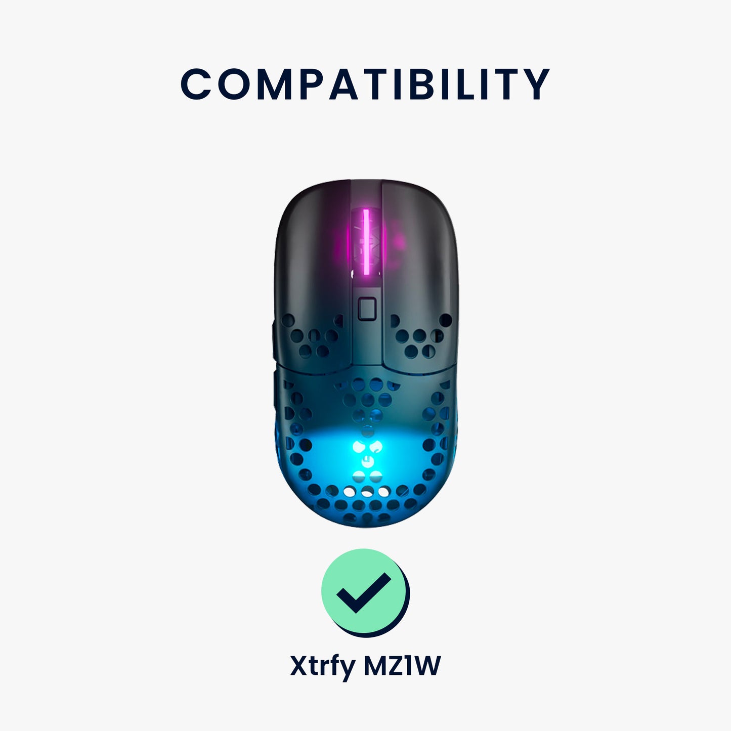 kwmobile Mouse Feet Sticker kompatibel mit Xtrfy MZ1W Ersatz Glider - Mausfüße passgenau - Maus Glides