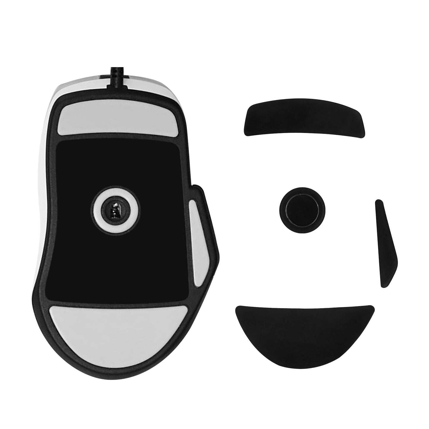 kwmobile Mouse Feet Sticker kompatibel mit ROCCAT Kone XP Ersatz Glider - Mausfüße passgenau - Maus Glides in Schwarz Schwarz  