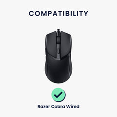 kwmobile Mouse Feet Sticker kompatibel mit Razer Cobra Wired Ersatz Glider Mausfüße passgenau Maus Glides - Schwarz