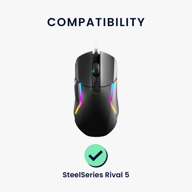 kwmobile Mouse Feet Sticker kompatibel mit SteelSeries Rival 5 Ersatz Glider Mausfüße passgenau Maus Glides