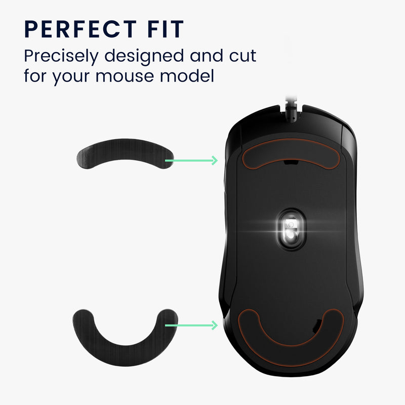 kwmobile Mouse Feet Sticker kompatibel mit SteelSeries Rival 5 Ersatz Glider Mausfüße passgenau Maus Glides