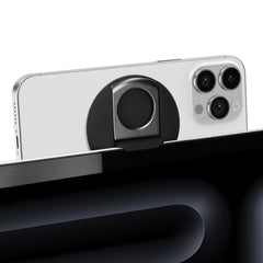 kwmobile Webcam Halterung kompatibel mit Apple Macbook OS Ventura / iOS 16 iPhone 16 15 14 13 12 Mount - Magnetischer Camera Holder für Monitor - Schwarz Schwarz  
