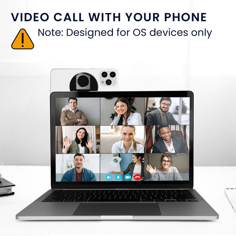 kwmobile Webcam Halterung kompatibel mit Apple Macbook OS Ventura / iOS 16 iPhone 16 15 14 13 12 Mount - Magnetischer Camera Holder für Monitor
