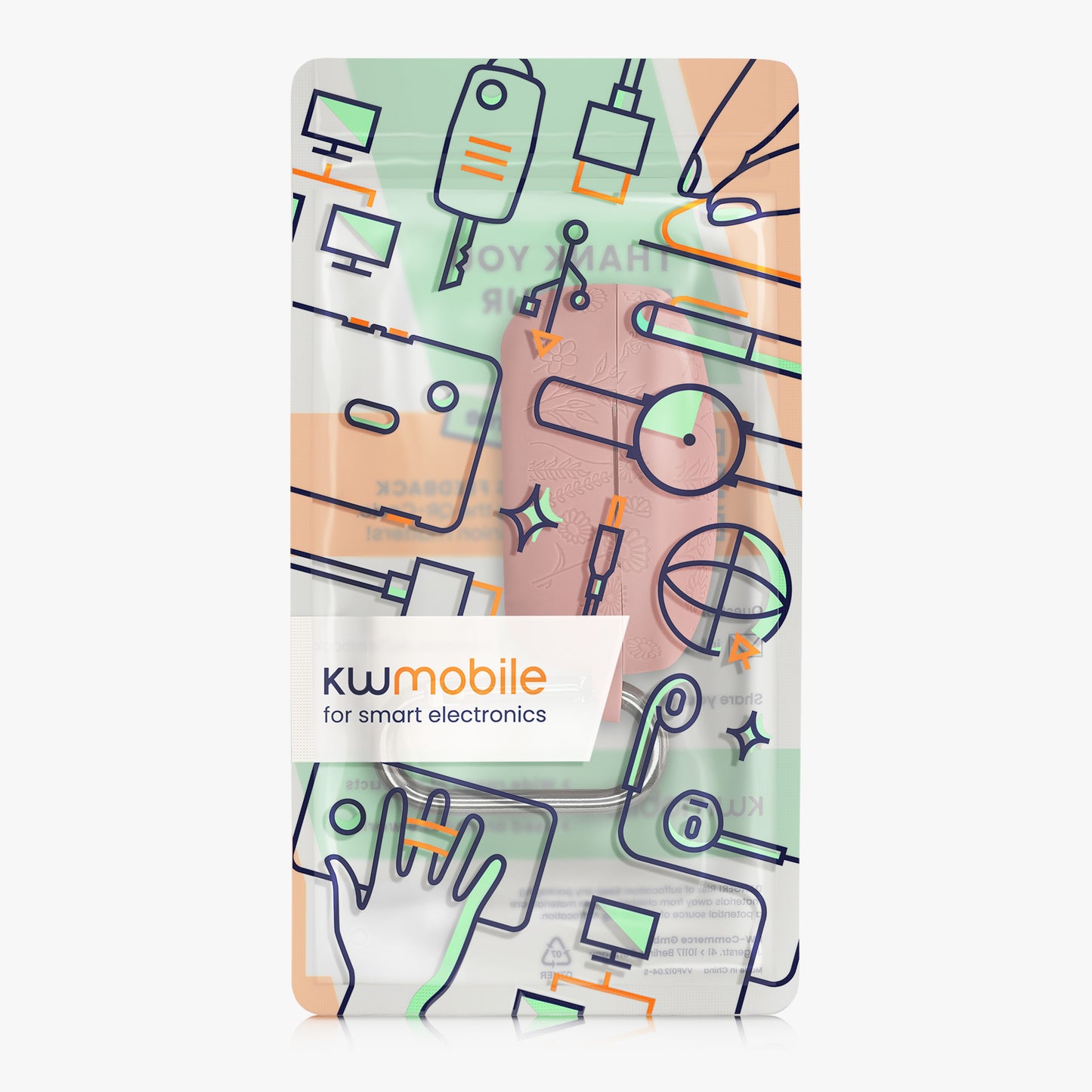kwmobile Case für Anker Soundcore Life P2 mini Hülle - Kopfhörer Schutzhülle mit Karabiner