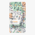 kwmobile 2-in1 Hülle kompatibel mit Apple Airpods 4 - Kopfhörer Case kompatibel mit Airtag - Schutzhülle mit Karabiner