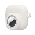 kwmobile 2-in1 Hülle kompatibel mit Apple Airpods 4 - Kopfhörer Case kompatibel mit Airtag - Schutzhülle mit Karabiner