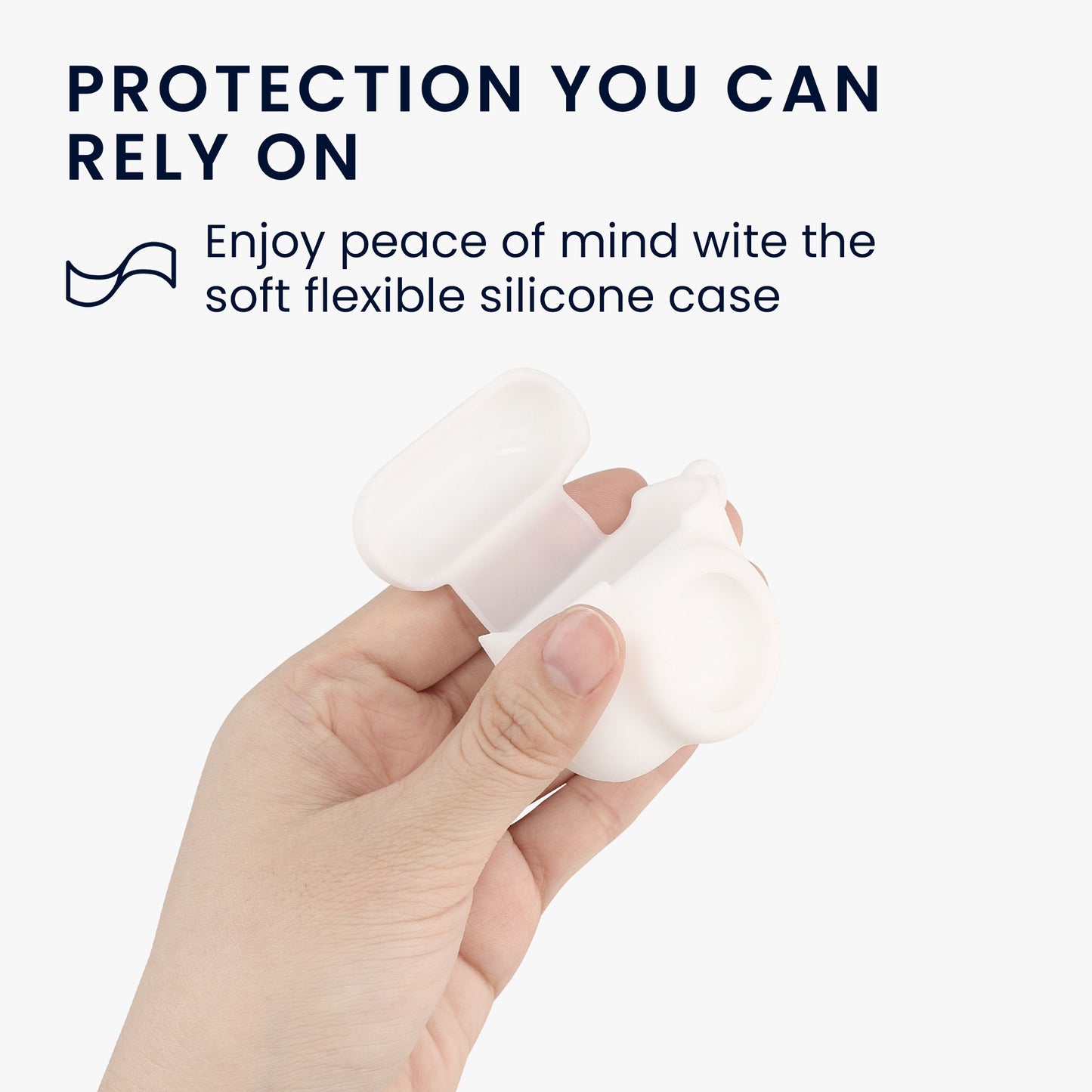 kwmobile 2-in1 Hülle kompatibel mit Apple Airpods 4 - Kopfhörer Case kompatibel mit Airtag - Schutzhülle mit Karabiner