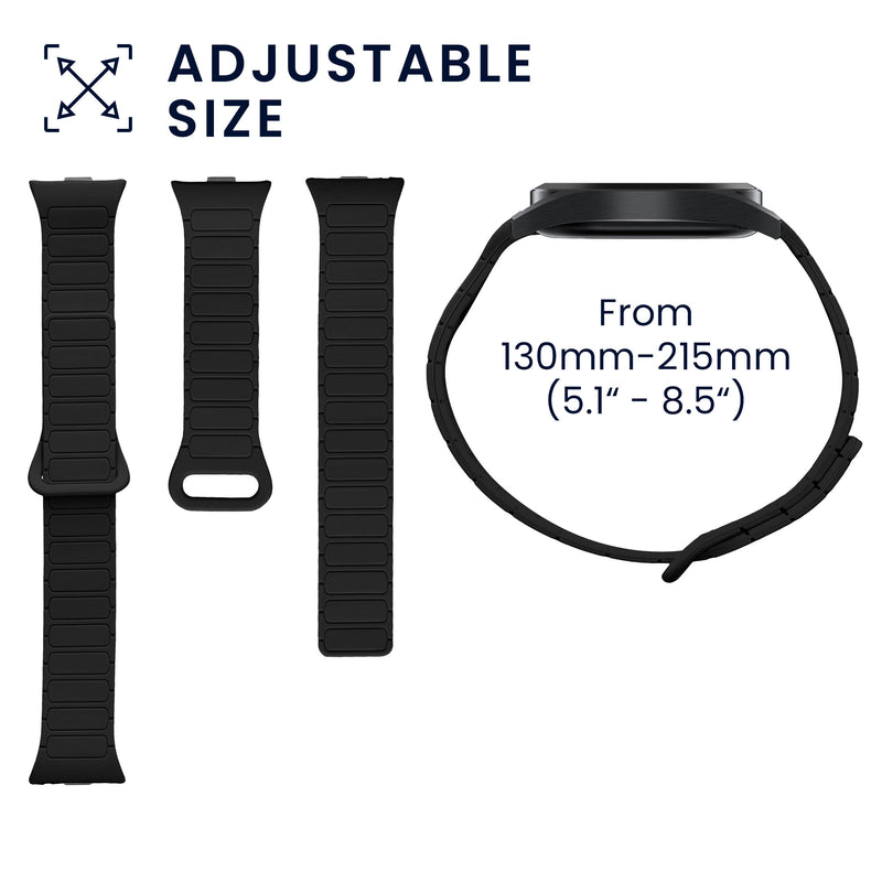 kwmobile Ersatzarmband kompatibel mit Xiaomi Smart Band 8 Pro / Band 9 Pro / Redmi Watch 5 / Redmi Watch 4 Armband - Fitnesstracker mit Magnetverschluss