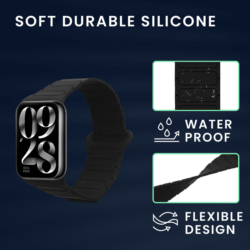 kwmobile Ersatzarmband kompatibel mit Xiaomi Smart Band 8 Pro / Band 9 Pro / Redmi Watch 5 / Redmi Watch 4 Armband - Fitnesstracker mit Magnetverschluss