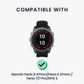 kwmobile Ersatzarmband kompatibel mit Garmin Fenix 8 47mm / Fenix E 47mm / Fenix 7 / 7 Pro / EPIX 2 Armband - Fitnesstracker Band mit Magnetverschluss