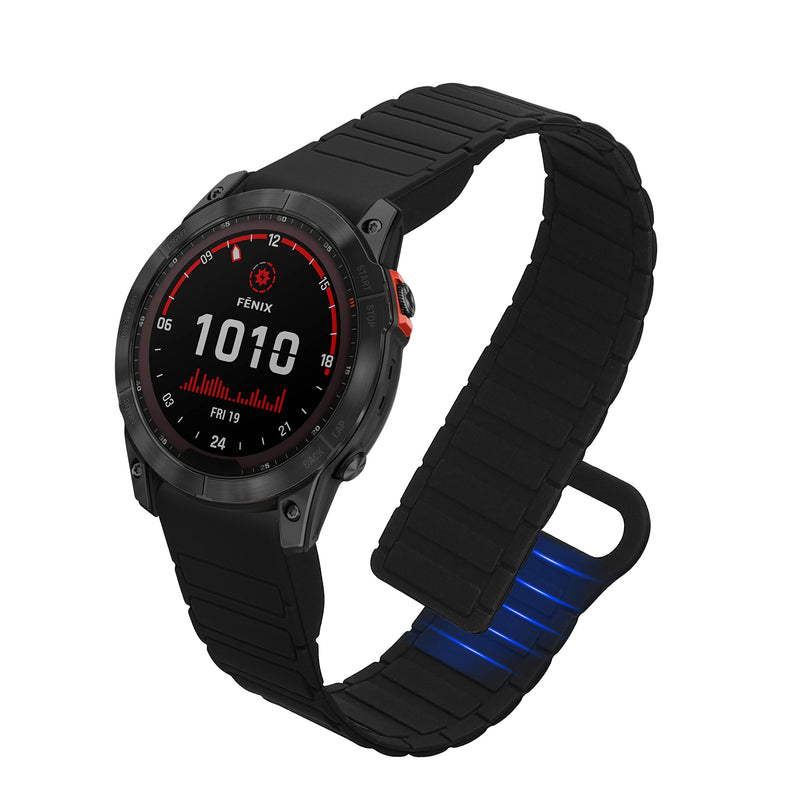 kwmobile Ersatzarmband kompatibel mit Garmin Fenix 8 51mm / Enduro 3 / Fenix 7X / 7X Pro / Instinct 2X Armband Fitnesstracker Band mit Magnetverschluss