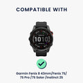 kwmobile Ersatzarmband kompatibel mit Garmin Fenix 8 43mm / Fenix 7S / 7S Pro / 7S Solor / Instinct 2S Armband Fitnesstracker Magnetverschluss