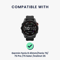 kwmobile Ersatzarmband kompatibel mit Garmin Fenix 8 43mm / Fenix 7S / 7S Pro / 7S Solor / Instinct 2S Armband