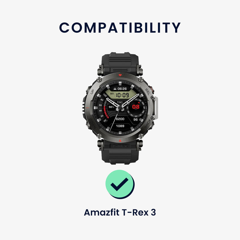 kwmobile Silikon Uhrenarmband für Amazfit T-Rex 3 Armband Ersatzarmband für Fitnesstracker Wechselarmband Smartwatch