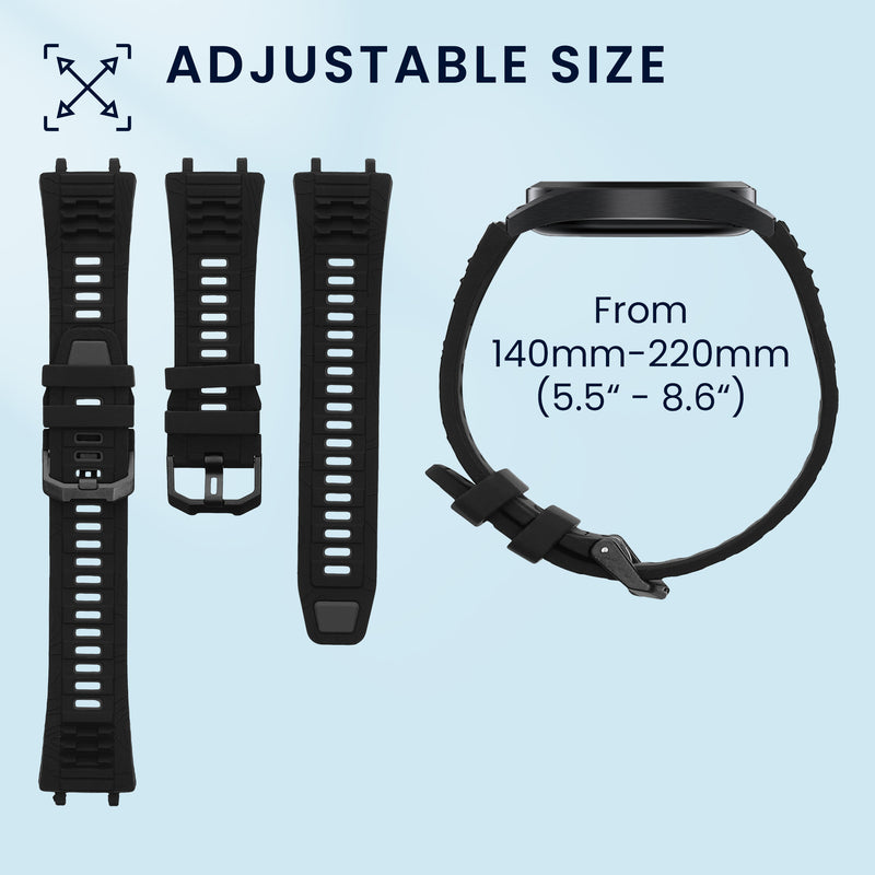 kwmobile Silikon Uhrenarmband für Amazfit T-Rex 3 Armband Ersatzarmband für Fitnesstracker Wechselarmband Smartwatch