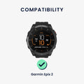kwmobile Uhrenarmband für Garmin Epix 2 / Instinct 2 / Instinct 3 45mm / Fenix 8 47mm Armband Ersatzarmband für Fitnesstracker Wechselarmband Smartwatch