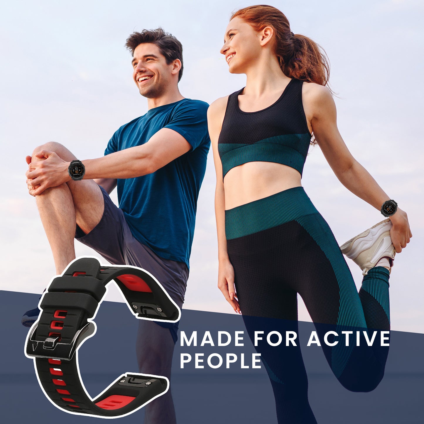 kwmobile Uhrenarmband für Garmin Epix 2 / Instinct 2 / Instinct 3 45mm / Fenix 8 47mm Armband Ersatzarmband für Fitnesstracker Wechselarmband Smartwatch