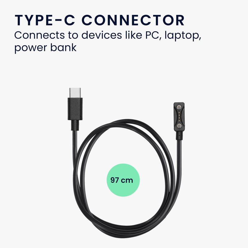 kwmobile USB C Ladekabel kompatibel mit Polar Pacer / Pacer Pro - Kabel Charger - Smart Watch Ersatzkabel - Fitnesstracker Aufladekabel