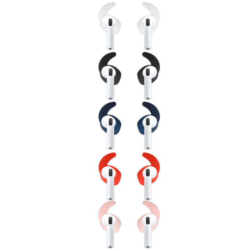 kwmobile 5 Ohrhalter kompatibel mit Apple Airpods 4 - Ohrbügel Ohrhaken aus Silikon Mehrfarbig Mehrfarbig  