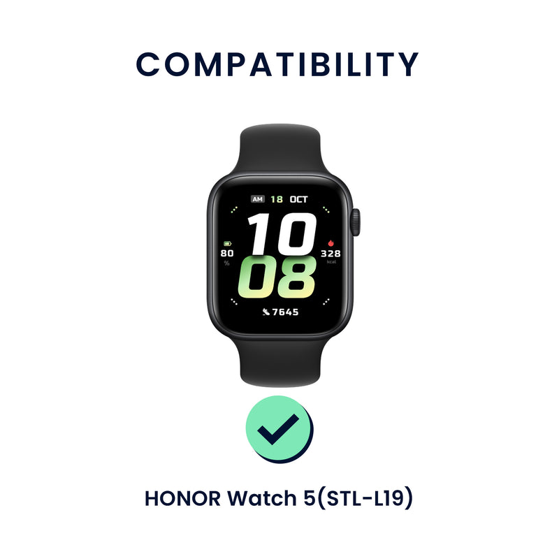kwmobile Uhrenarmband für HONOR Watch 5 (STL-L19) Armband Fitnesstracker Band Set Ersatzarmband Smartwatch