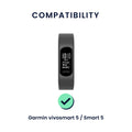 kwmobile Uhrenarmband für Garmin vivosmart 5 / Smart 5 Armband Fitnesstracker Band Set Ersatzarmband Smartwatch