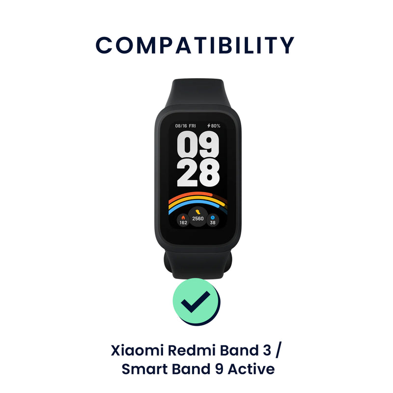 kwmobile Uhrenarmband für Xiaomi Redmi Band 3 / Smart Band 9 Active Armband Fitnesstracker Band Set Ersatzarmband Smartwatch