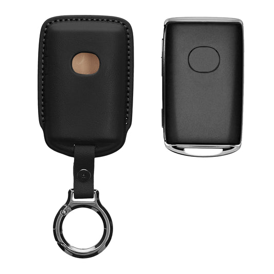 kwmobile Premium Leder Autoschlüssel Schutzhülle kompatibel mit Mazda 3-Tasten CX30 CX50 CX60 CX90 MX-30 Hülle - Schlüssel Tasche - Schwarz Schwarz  