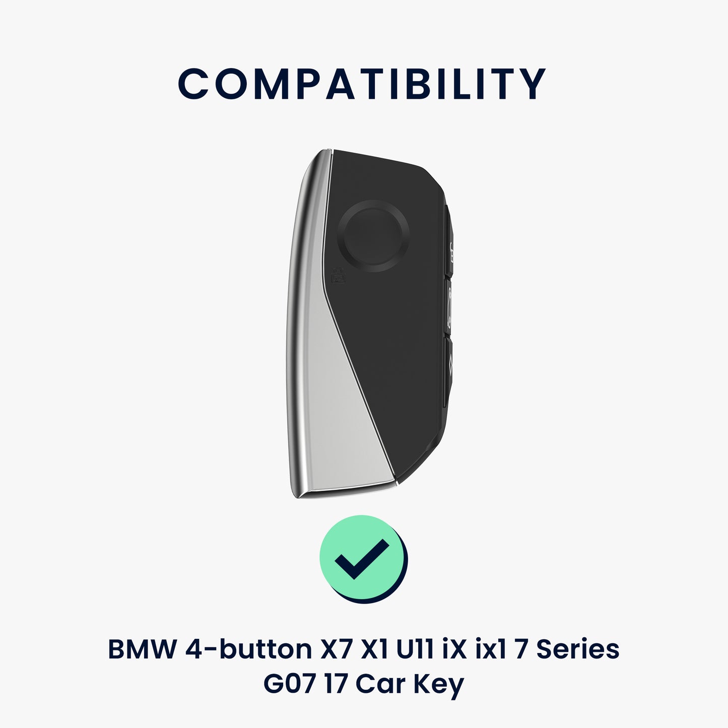 kwmobile Premium Autoschlüssel Schutzhülle kompatibel mit BMW 4-Tasten X7 X1 U11 iX ix1 7er G07 I7 Autoschlüssel Hülle - Schlüssel Tasche