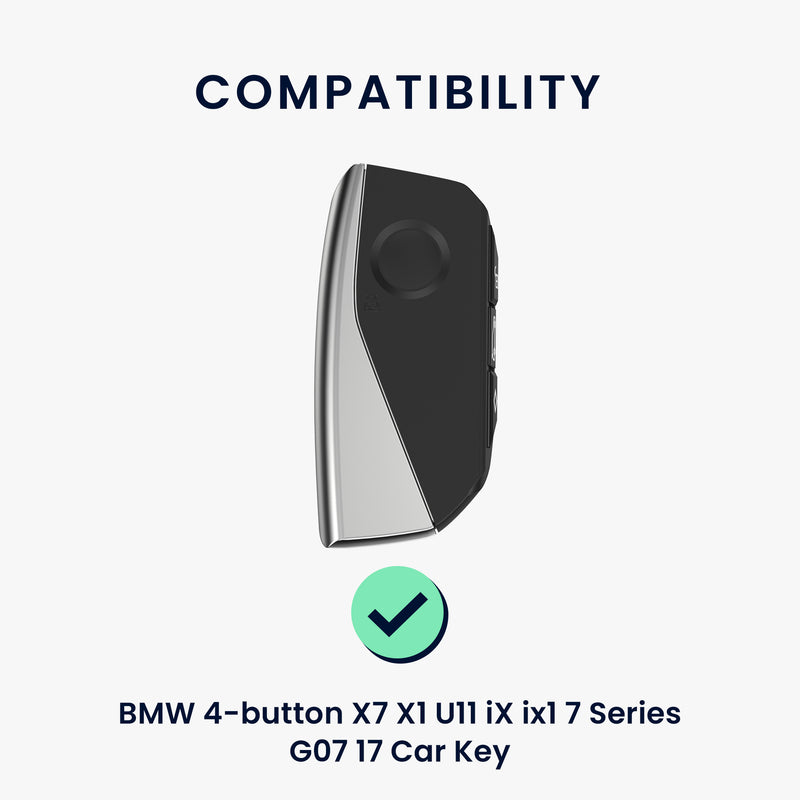 kwmobile Premium Autoschlüssel Schutzhülle kompatibel mit BMW 4-Tasten X7 X1 U11 iX ix1 7er G07 I7 Autoschlüssel Hülle - Schlüssel Tasche