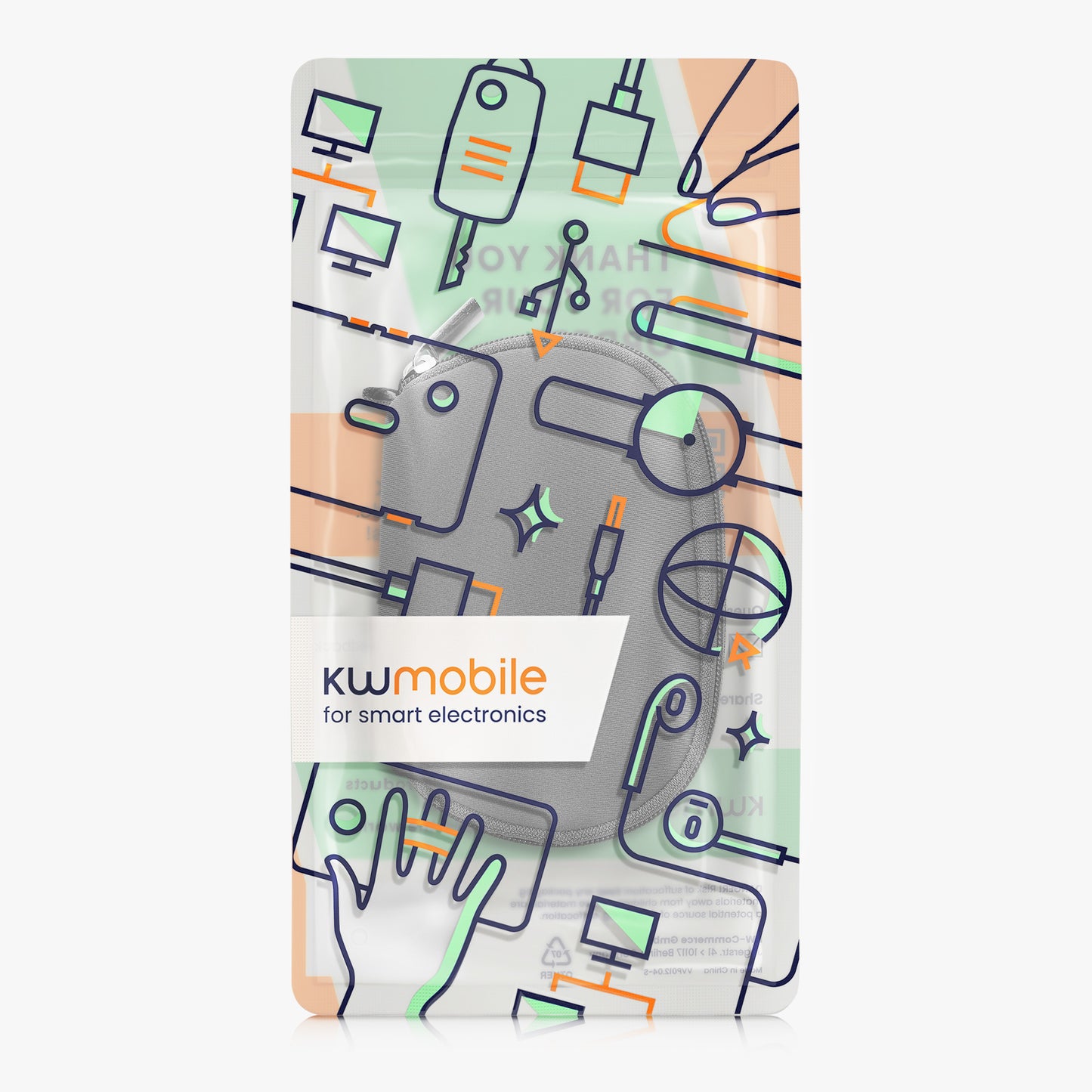 kwmobile Hülle kompatibel mit Logitech MX Master 3 / Master 3S / Master 2S - Schutzhülle - Computer Maus Tasche - Tasche für PC-Maus