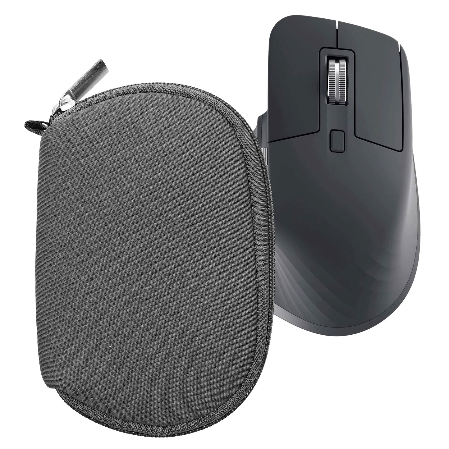 kwmobile Hülle kompatibel mit Logitech MX Master 3 / Master 3S / Master 2S - Neopren Hülle für PC Mouse Schutzhülle - Computer Maus Tasche - Neopren Tasche für PC-Maus - Dunkelgrau Dunkelgrau  