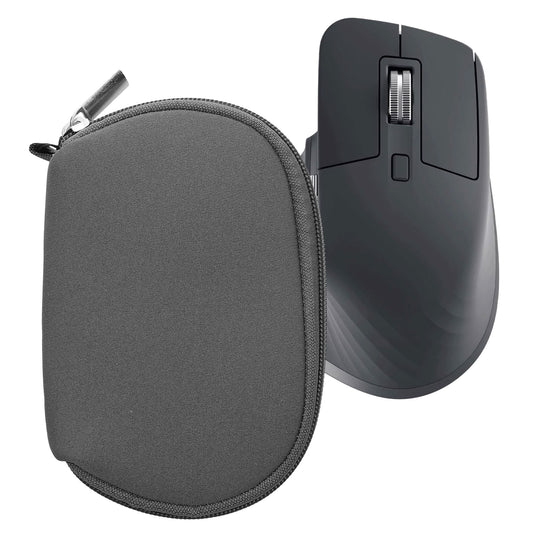 kwmobile Hülle kompatibel mit Logitech MX Master 3 / Master 3S / Master 2S - Neopren Hülle für PC Mouse Schutzhülle - Computer Maus Tasche - Neopren Tasche für PC-Maus - Dunkelgrau Dunkelgrau  