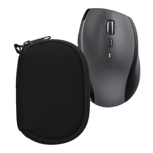 kwmobile Hülle kompatibel mit Logitech M720 TRIATHLON / M705 MARATHON - Neopren Hülle für PC Mouse Schutzhülle - Computer Maus Tasche - Neopren Tasche für PC-Maus - Schwarz Schwarz  