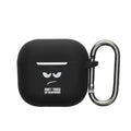 kwmobile Hülle kompatibel mit Apple Airpods 4 Hülle - Silikon Kopfhörer Schutzhülle Case Cover Weiß Schwarz Schwarz Weiß  [dsg02]